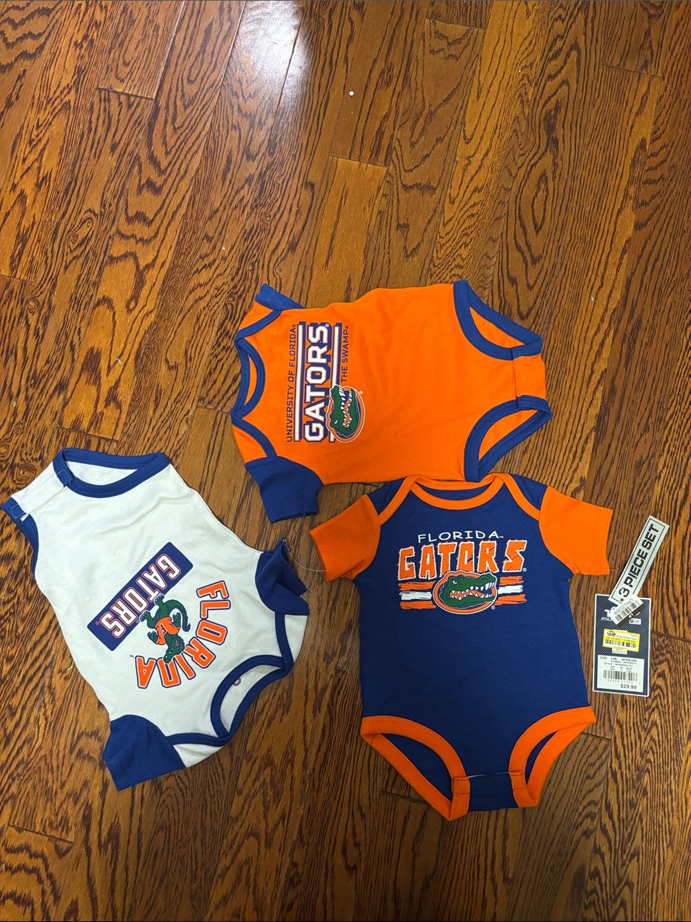 Florida Gators Football Bany Onesises 3-6 months 3 pc set NWT - Picture 4 of 8